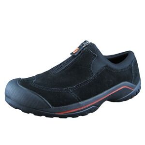 Lands' End 322424 Front Zip Women Muck Shoes Black Leather Zip Size 7 Medium